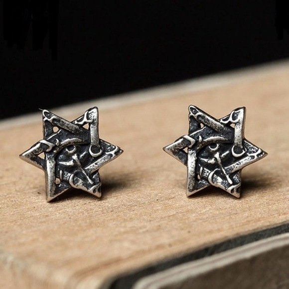 Eye of Horus Hexagram All See-ing Eye of God Star of David Judaism Egyptian Stud - Picture 9 of 16